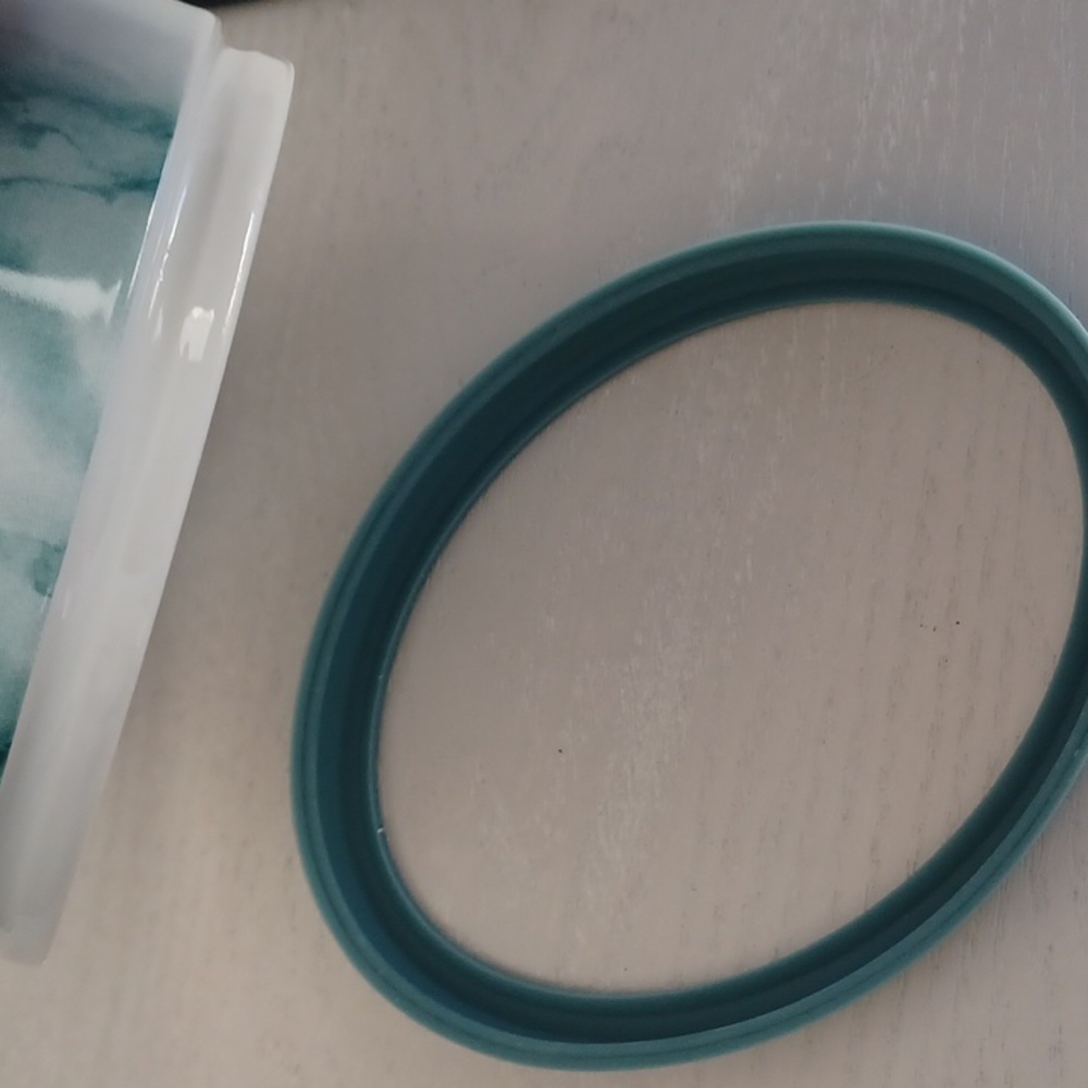 Bone Dry Ceramica NON SKID Marble Design Dog / Cat Bowl In Teal - Picture 10 of 11